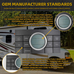3314082.000 Multi-Zone Comfort Control Center Thermostat 10 Button Multi-Zone Thermostat Compatible with Dometic Air Conditoner Series 579 595 600 6308 520 6218xx 457915 Replace# 3312024.000