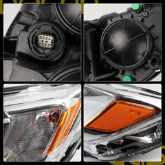 W/Module LED Headlight Assembly Compatible With 2024 2025 Ford F150 (XL,XLT,STX) Head Lamp Head Light Left Driver Replace# RL34-13E015-AF RL3Z-13008-H