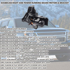84452643 Front Right Passenger Side Power Running Step Motor & Bracket Assembly Compatible with 2015-2020 Cadillac Escalade ESV Chevy Suburban GMC Yukon XL