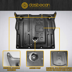 Front Skid Plate Compatible with Tesla Model 3 2017-2024 Model Y 2020-2024 Under Engine Guard Cover Chassis Splash Guard