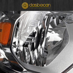 Halogen Headlights Compatible With Dodge Ram 1500 2019-2022 Chrome Frame Headlamp assembly Left Driver Side Replaces#68316081AD 68316081AH