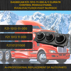 F21-1013-11-000 A/C Heater Climate Control Module Panel Compatible with 2006-2023 Kenworth Paccar with Sleeper Replace# F21101311000