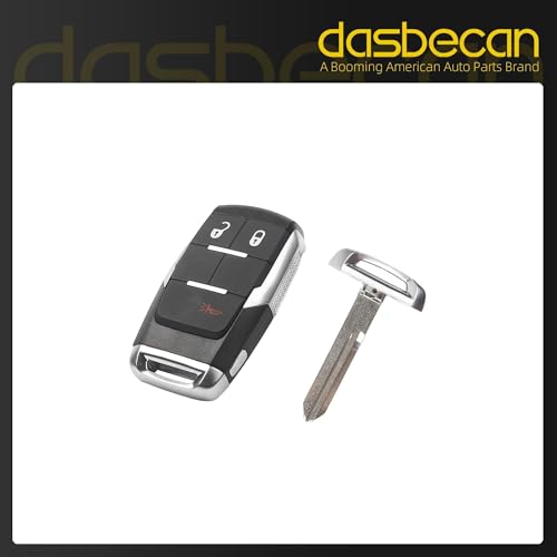 Remote Control Key Fob Replacement Compatible with 2019-2023 Dodge RAM 2500 3500 4500 5500 Keyless Entry Remote 3 Button GQ4-76T 4A Chip 434MHz - Dasbecan