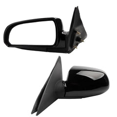 Left Driver Side Door Mirror Compatible with Hyundai Sonata 2006-2010 Power Glass Heated Manual Folding Replaces HY1320149 87610-0A000 87610-3K010-EB Black 5PINS