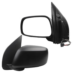 Left Driver Side Mirror Compatible with Nissan Frontier 2005-2021 Manual folding Power Glass Non-Heated Black (3 pins)