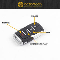 Dasbecan Key Fob Replacement Smart Keyless Entry Smart Remote Control Compatible with Ram 1500 2019-2022 4 Buttons & 5 Buttons