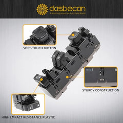 Dasbecan Front Left Drive Side Car Power Window Control Switch Compatible with 2003-2007 Chevrolet Siverado GMC Sierra Vehicle Models Replace#920-023 15883318