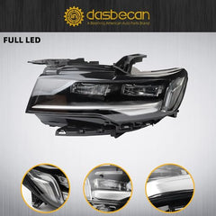 Dasbecan Headlight Full LED Headlamp Assembly Compatible with 2021-2024 Cadillac Escalade Left Driver Side, Replace for 84950143 GM2502527
