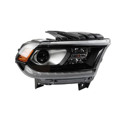 Dasbecan Black HID Headlight Assembly Compatible With Dodge Durango 2014-2020 LED Daytime Running Headlamps OE# 68261182AD 68184830AF 68261183AD 68184831AF