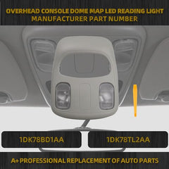 Overhead Console with Removal Tools Compatible with Dodge Ram 1500 2500 3500 4500 5500 2002-2010 Dome Map Reading Light Replaces# 1DK78BD1AA