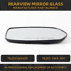 Dasbecan Heated Rearview Mirror Passenger Side Driver Side Compatible with 2007-2011 Honda CRV 76203SWAA01 76203-SWA-A01 RH LH