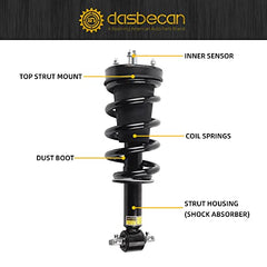 Dasbecan Pair Front Rear Air Shock Lift Struts Absorber Compatible with 2015-2021 Cadillac Escalade Chevy Suburban Tahoe GMC Yukon XL Denali