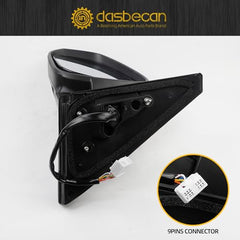 Dasbecan Side Mirror Compatible with Toyota 4Runner 2014-2023 Power Glass Heated with Turn Signal Light Puddle Lamp Black 9Pins