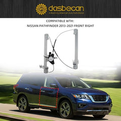 Front Passenger Side Power Window Regulator with Motor Assembly Comptible with Nissan Pathfinder 2013-2021 Replace #751-981 (6Pins)