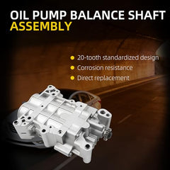 Oil Pump Balance Shaft Assembly Compatible with Hyundai Sonata Kia Optima Sportage 2009-2018 Santa Fe Sport 2013-2018 Replaces# 233002G410 23300-2G410 233002G400 23300-2G400