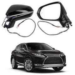 Dasbecan Side View Mirror Compatible with 2016-2022 Lexus RX350 2018-2022 RX450h RX350L RX450hL View Mirror with Blind Spot Indicator/Heated/Memory/Turn Signal Light/Power Folding (15pins)