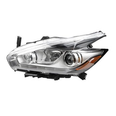 Dasbecan LED Headlight Compatible with 2015 2016 2017 2018 Nissan Murano Left+Right Headlamp Assembly Black Housing Clear