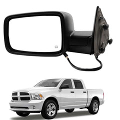 Dasbecan Side Mirror Compatible with 2014-2018 Ram 1500, 2019-2022 1500 Classic, 2013-2018 2500 Rearview Mirror With Heated Manual Folding Power Glass