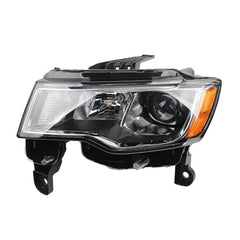 Dasbecan Halogen Headlights Compatible With Jeep Grand Cherokee 2017-2021 Chrome Housing Headlamp assembly w/Bulbs