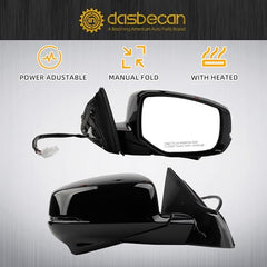 Dasbecan Side Mirror Assembly Compatible with Honda Accord 2013-2017