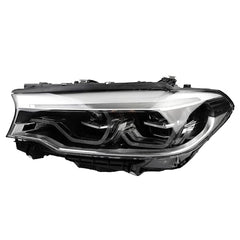 Dasbecan LED Headlamp w/LED DRL Compatible With 2017-2020 BMW 5 Series G30 G31 M5 540i 530 Headlight Assembly Left+Right Black Housing Clear Lens