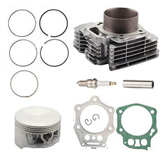 Dasbecan Cylinder Piston Ring Gasket Top End Rebuild Kit Compatible with Honda Foreman 450 Recon 250 Sportrax 250 TRX250X TRX250EX TRX250TM TRX450 1997-2020 12100-HN6-000 13010-HN0-A02