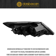 Dasbecan Halogen Headlight Compatible With 2011-2013 Kia Sorento Left & Right Side Black Housing Clear Lens Headlight Assembly