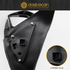 Left Driver Side Door Mirror Compatible with Hyundai Sonata 2006-2010 Power Glass Heated Manual Folding Replaces HY1320149 87610-0A000 87610-3K010-EB Black 5PINS