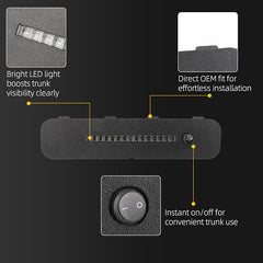 Rear Tailgate Cargo Light Assembly Compatible with 2026 Honda Passport High Brightness LED Utility Lamp Rear Cargo Area Interior Dome Light Replace# 08V303BM100 PREO-PSS-030