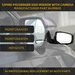 Dasbecan Side Mirror Assembly Compatible with Honda Accord 2013-2017