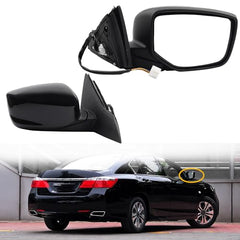 Dasbecan Side View Mirror Assembly Compatible with 2013-2017 Honda Accord Rearview Mirror Outer