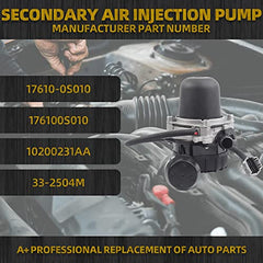 Dasbecan Exhaust Gas Circulating Secondary Air Injection Pump Compitable With 2007-2013 Land Cruiser LX570 Sequoia Limited Toyota Tundra Replaces# 17610-0S010 17610-0P010 17621-0S012