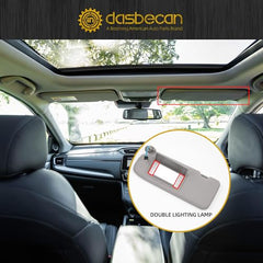 Dasbecan Left Right Side Sun Visor Compatible with Honda CRV CR-V 2017-2022 Replace# 83230-TLY-H11ZB Makeup Mirror | Dual Lighting | Gray