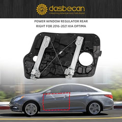 Dasbecan Power Window Regulator with Panel Compatible with Hyundai Sonata 2011-2014 Sedan