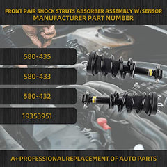 Dasbecan Pair Front Rear Air Shock Lift Struts Absorber Compatible with 2015-2021 Cadillac Escalade Chevy Suburban Tahoe GMC Yukon XL Denali