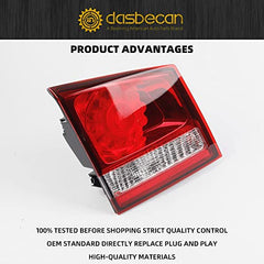 Dasbecan Inner Tail Light Assembly Compatible with Dodge Journey 2011-2020 LED Tail Lamp ‎Stop Brake Indicator Warning Light 68078516AD 68078516AE 68078517AD 68078517AE 68078517AC