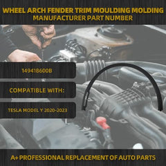 Front Right Fender Trim Compatible With Tesla Model Y 2020-2023 Passenger Side Replaces#149418600B Fender Flares