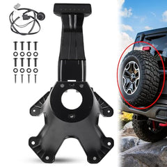 Dasbecan Spare Tire Holder Bracket Tire Carrier Rack Compatible with Jeep Wrangler JK 2007-2018 55397217AJ 68048581AA High Center Mount