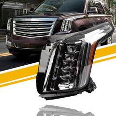 Dasbecan Headlight Assembly LED Compatible With 2015-2020 Cadillac Escalade/ESV Headlamp