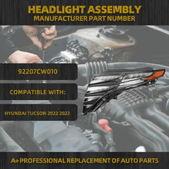 Dasbecan LED Daytime Running Light Assembly Compatible With 2022 2023 Hyundai Tucson Daytime Running Light Modules