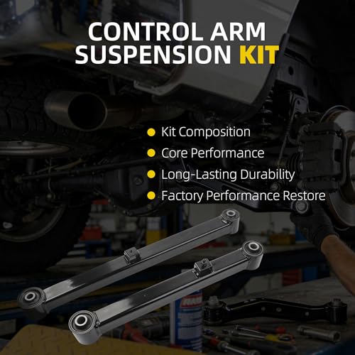 Rear Upper Lower Control Arm Suspension Kit Compatible With 2013-2023 Ram 1500 2019-2023 1500 Classic OE# 4877160AA 4877160AB 4877161AA 4877161AB 2 Pair(4pcs) - Dasbecan