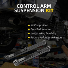 Rear Upper Lower Control Arm Suspension Kit Compatible With 2013-2023 Ram 1500 2019-2023 1500 Classic OE# 4877160AA 4877160AB 4877161AA 4877161AB 2 Pair(4pcs) - Dasbecan