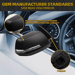Side Rear View Mirror Compatible with 2018-2019 Chevy/Chevrolet Traverse Power Heated Turn Signal Door Rearview Mirror Passenger Right GM1321600 84498309(7pin)