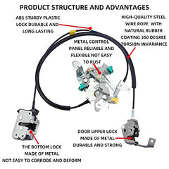 Dasbecan Car Rear Left Driver & Right Passenger Side Door Lock Latch & Cable Assembly Compatible with Ford F250 F350 F450 F550 Super Duty 1999-2007