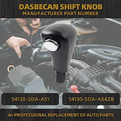 Dasbecan Shifter Knob Handle Compatible with Honda Accord 2003‑2006 Automatic Gear Shift Handle Lever Replaces 54130-SDA-A84ZB