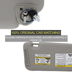 Dasbecan Right Passenger Side & Left Driver Side Sun Visor with Light Compatible with Nissan Murano 2009 2010 2011 2012 2013 2014 Gray 96400-1AA1B