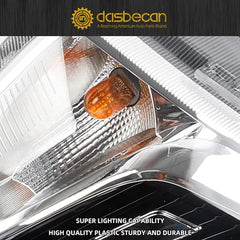 Dasbecan Halogen Fog Lights Assembly Car Front Driving Fog Lamps Compatible with 2018-2021 Chevy Equinox