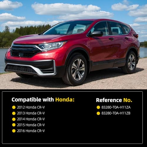 A Pair Sun Visor Compatible with 2012-2016 Honda CR-V Driver/Passenger Side Sunshade with Makeup Mirror Replace# 83280-T0A-H11ZA 83280-T0A-H11ZB(Beige) - Dasbecan