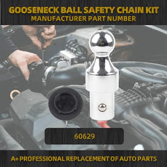 Dasbecan Gooseneck Ball Safety Chain Kit Gooseneck Hitch Kit