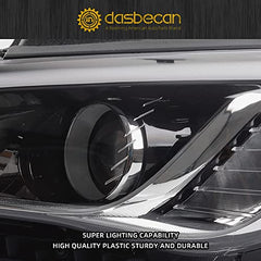 Dasbecan Halogen Headlight (w/Bulbs) Compatible With Hyundai Sonata 2015 2016 2017